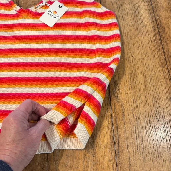 MARINE LAYER Finley Striped Tank Top, Large, Sunset Stripe, Summer Beach Comfy - Picture 6 of 8